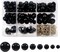 150PCS Large Black Plastic Safety Eyes with Washers – 14mm to 40mm for Amigurumis, Crochet Dolls & Stuffed Animals